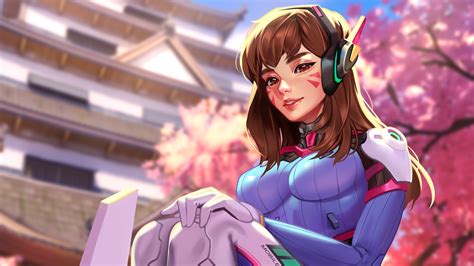 Dva Overwatch Game Art 4k 2330h Wallpaper Pc Desktop