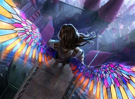 Angel Colorful Wings 5k Wallpaperhd Artist Wallpapers4k Wallpapers