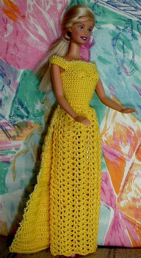 free crochet pattern for dress with beads crochet doll dress barbie clothes patterns crochet