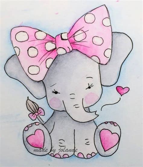 Cute Baby Elephant Drawing Drawein