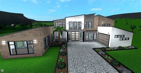 Bloxburg Modern House Ideas 1 Story Garden And Modern