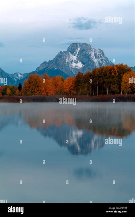 Oxbow Bend With Mount Moran Reflected In The Snake River Grand Teton
