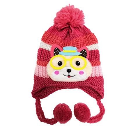 China Cute Colorful Knitted Babies Winter Caps Warm Beanie Hats With