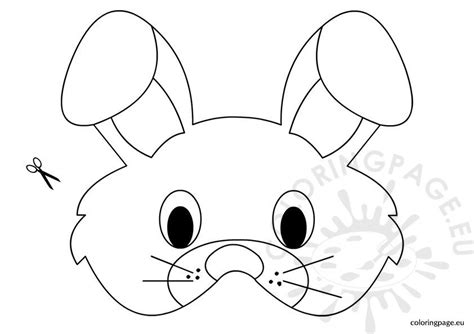 Easter bunny photo templates happy easter thanksgiving. Rabbit mask template - Coloring Page