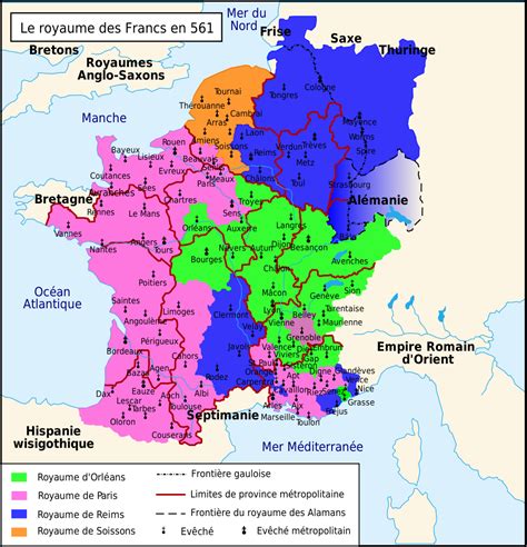 Francs 561 Royaume De France Carte De France Histoire De France