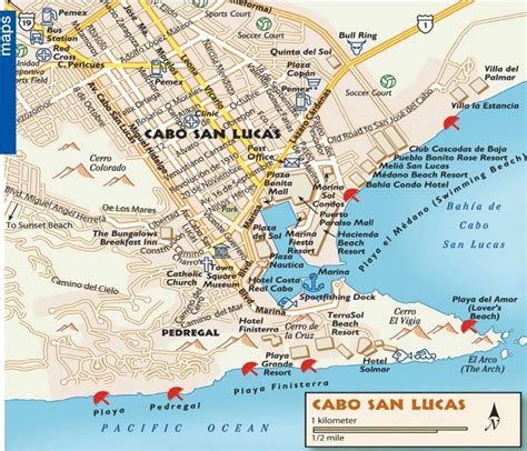 Cabo San Lucas Tourist Map Cabo San Lucas Tourist Map Cabo San