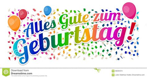 🎈 kostenlose geburtstagsbilder jetzt teilen via facebook, whatsapp & co. Alles Gute Zum Geburtstag - Happy Birthday Vector. Stock ...