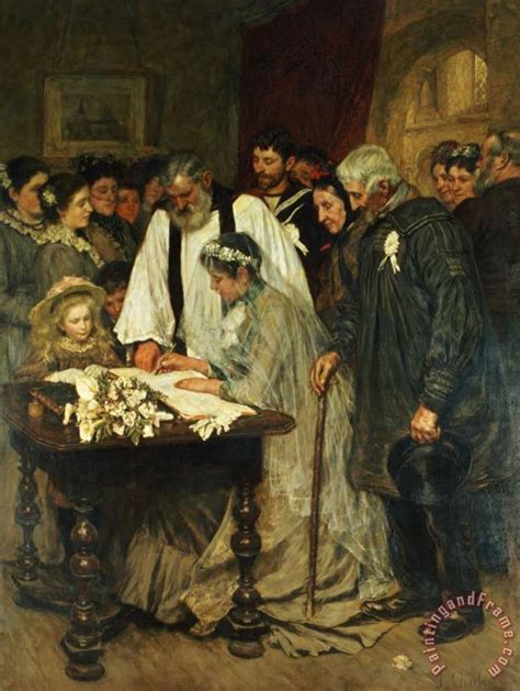 James Charles Signing The Marriage Register Painting Signing The