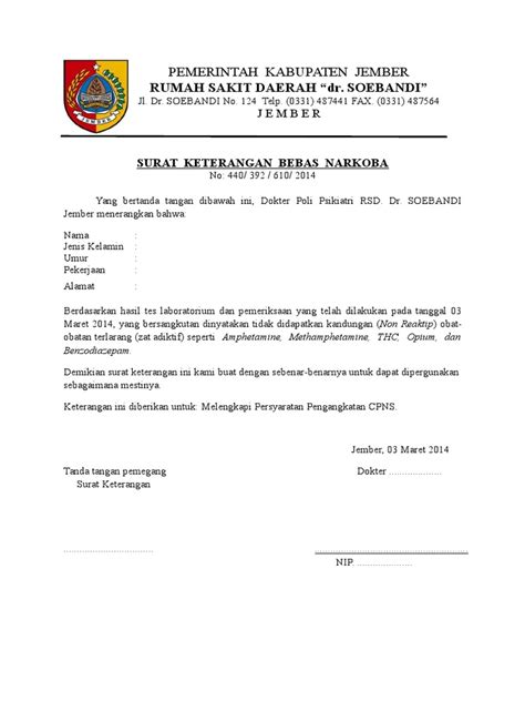 Surat rekomendasi adalah suatu surat yang dibuat oleh pimpinan yang berisi tentang keterangan untuk mengutus seseorang baik untuk. Contoh Surat Keterangan Bebas Narkoba Dari Kepolisian ...