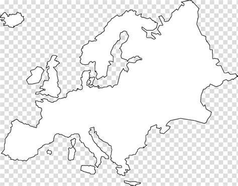 Europe Map With Countries Black And White Outline Map Of Europe