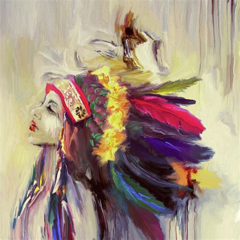 Native American Painting By Mawra Tahreem Pixels