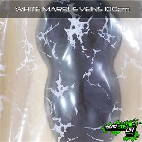 White Marble Veins Hydrographics Film Hydro Style Uk