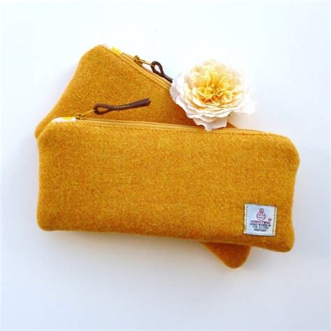 Yellow Harris Tweed Pencil Case By Lifecovers On Etsy