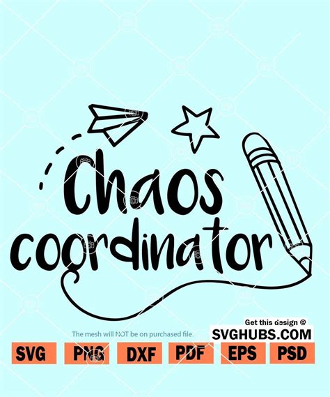 Chaos Coordinator Svg Mom Life Mother Mothers Day Svg Funny Mom Svg