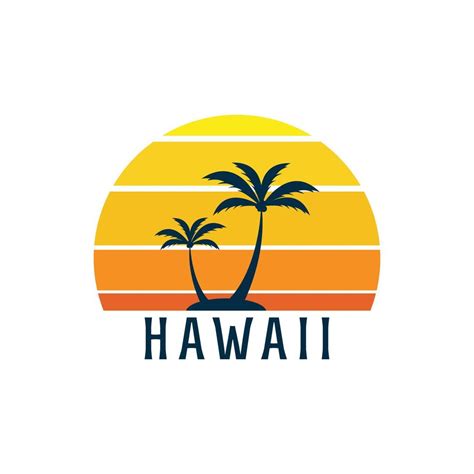 Hawaii Simple Logo Illustration Design For Sign Symbol T Shirt