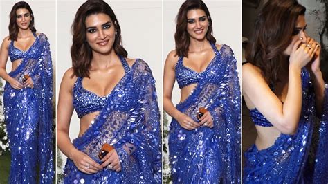 Kriti Sanon Is Param Sundari In A Blue Saree For Manish Malhotras Diwali Bash 🔥🤙 Ms Shorts