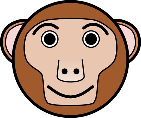Monkey Rounded Face Clip Art 118578 Free Svg Download 4 Vector