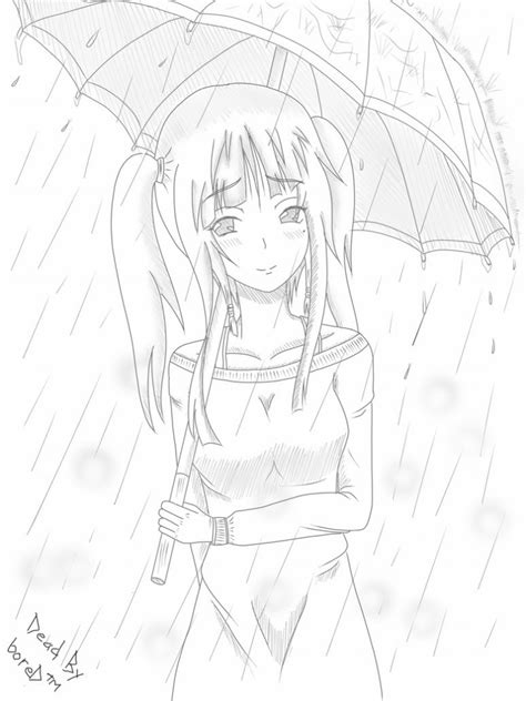 Anime boy in rain114092 gifs. Girl In Rain Drawing at GetDrawings | Free download