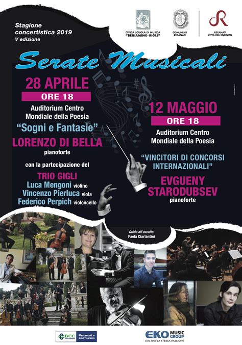 SERATE MUSICALI 2019 APRILE MAGGIO - MCNET