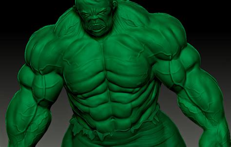 Artstation Hulk Zbrush Sculpt Muscular Male Body Digital Sculpting