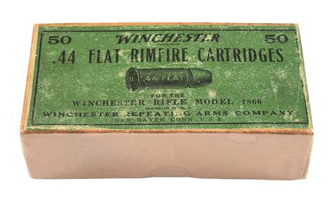 Lot Detail Winchester 44 Flat Rimfire Green Ammunition Box