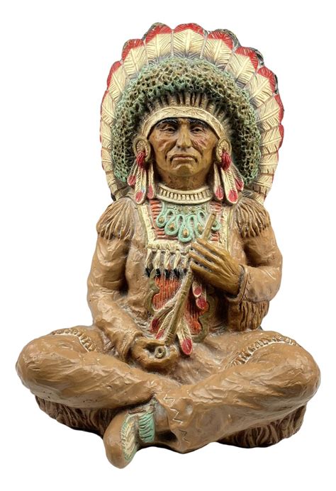 Sold At Auction Vaughn Kendrick Indian Chief Chalkware Sculpture