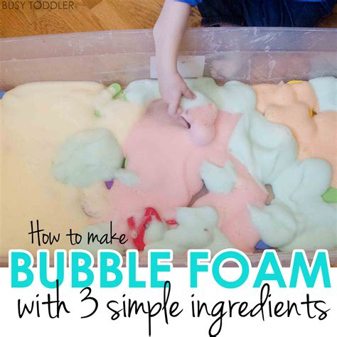 Bubble Foam Sensory Activity Busy Toddler