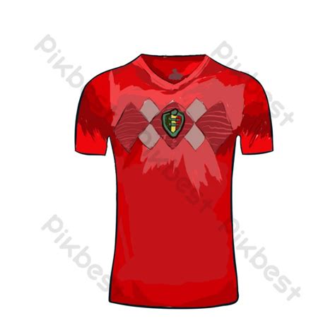 2018 월드컵 레드 팀 유니폼 그림 일러스트 Png Psd 무료 다운로드 Pikbest