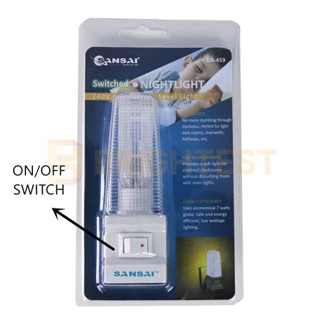 2pcs Switched Night Light Lamp With Onoff Switch Home Hallway Bedroom