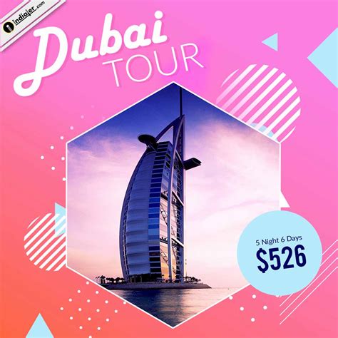 Creative Dubai Tour And Travel Social Media Banner Indiater