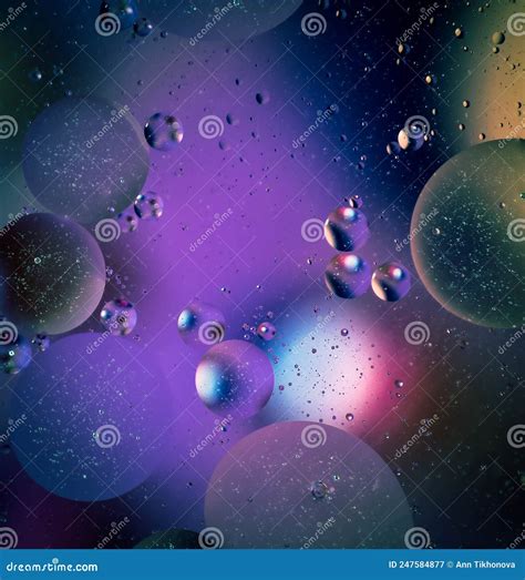 Masmorrising Space Imitation With The Bubbles In The Water Stock Image