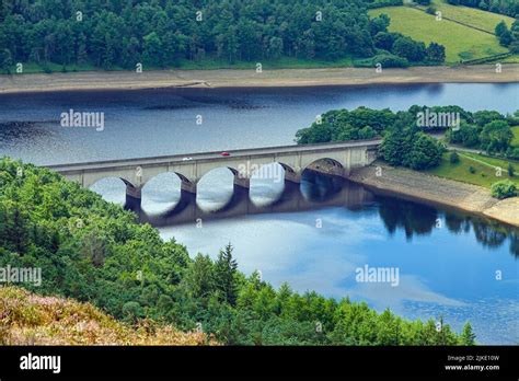 A57 Bridge With Arches Ladybower Reservoir Seen From Above From