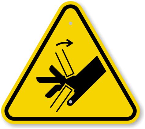 Iso Hand Crush Pinch Point Warning Sign Symbol Sku Is