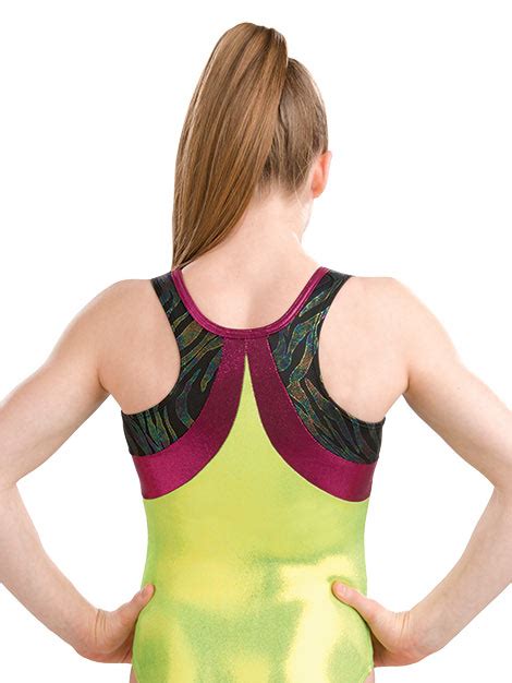 E2512 Berry Lime Gk Elite Sportswear Gymnastics Leotard Leo From