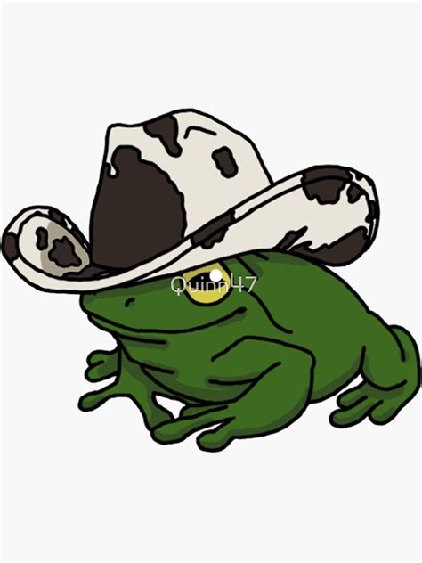 Frog With A Cowboy Hat Sticker For Sale By Quinn47 Redbubble