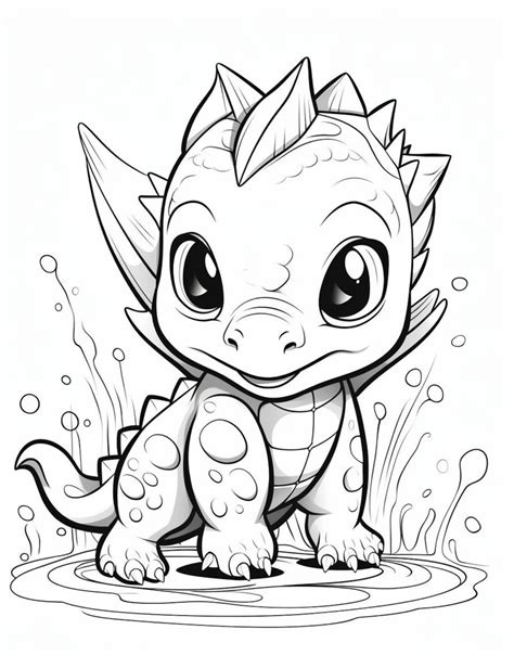 Chibi Dragons Coloring Pages Set Of 15 Etsy