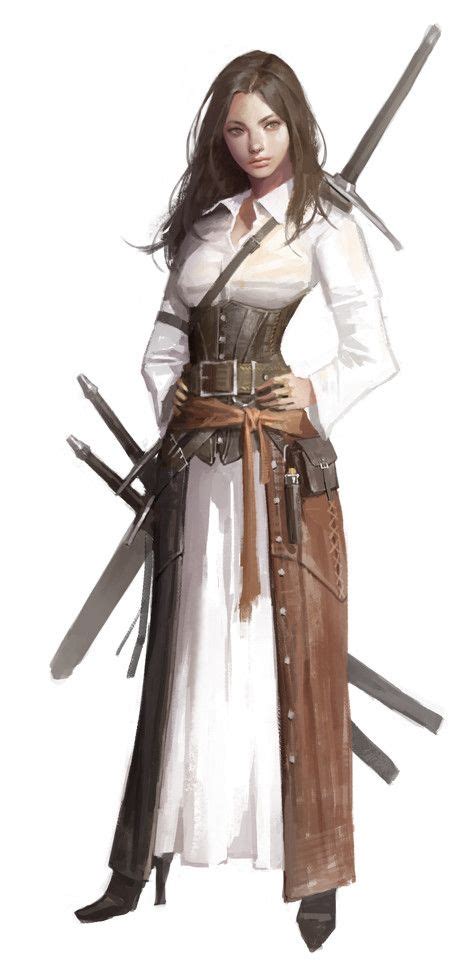 Female Fighter Mercenary Pathfinder Pfrpg Dnd Dandd D20 Fantasy Heroic