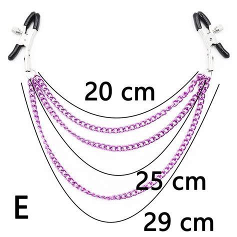 Sexy Flirt Nipple Clamp Labia Breast Nipples Clamps With Chain Clips Stimulator Sm Fetish Sex