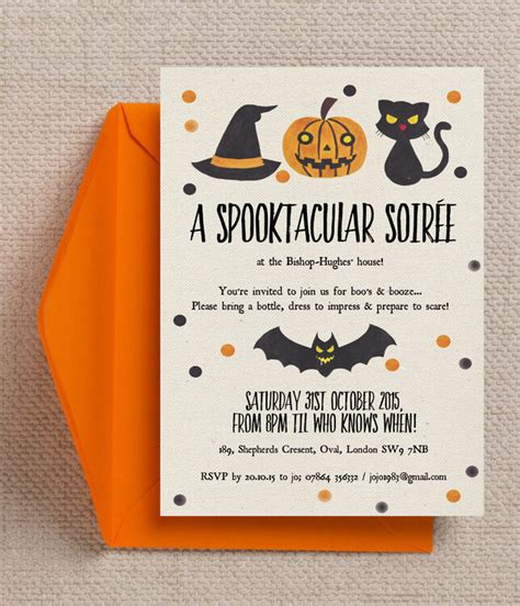 Spooktacular Personalised Halloween Party Invitation From £075 Each