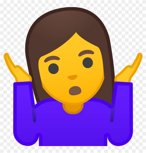 Woman Shrugging Icon Hands In The Air Emoji Free Transparent Png