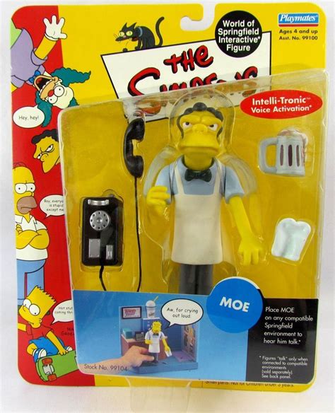 The Simpsons Moe Action Figure Playmates World Of Springfield Wos New Sealed Playmatestoys