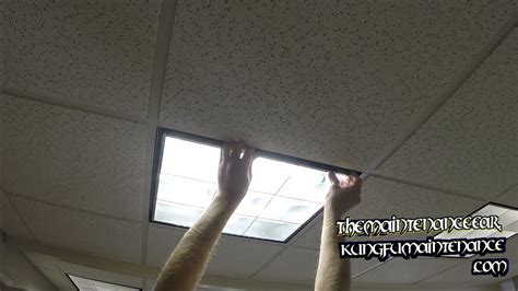 How To Replace Drop Ceiling U Shaped Fluorescent Office Lights Change