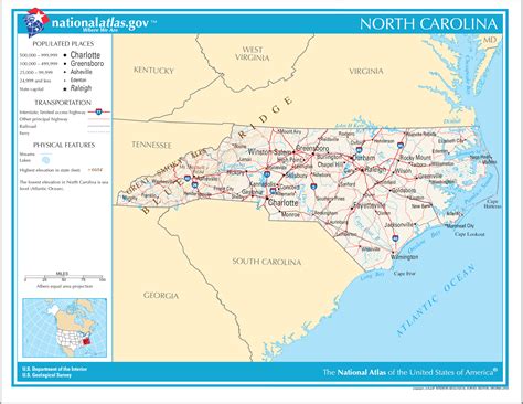 Map Of North Carolina Relief Map Online Maps And