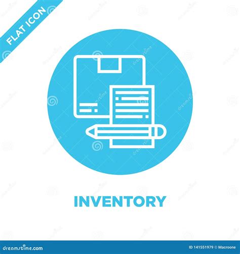Inventory Icon Vector Thin Line Inventory Outline Icon Vector
