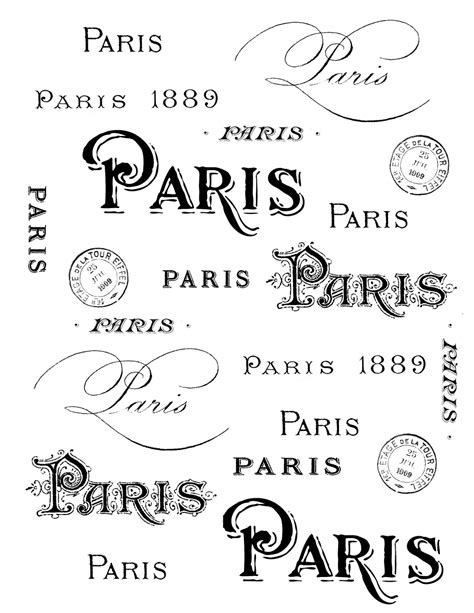 Free Vintage Paris Printables