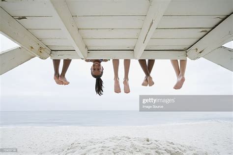 Girl Upside Down High Res Stock Photo Getty Images