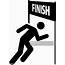 Running Finish Line Icon With Long Shadow High Res Vector Graphic 