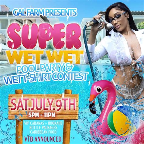 Super Wet Wet Pool Party Wet T Shirt Contest July 9 2022