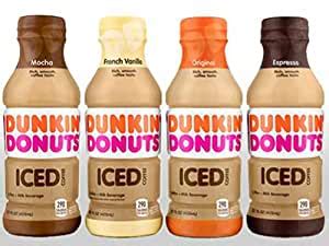 Dunkin' donuts bottled iced coffee is available in four delicious flavors, including mocha, french vanilla, original and espresso. Dunkin Donuts Bottled Ice Coffee (4 Flavor Variety Pack ...