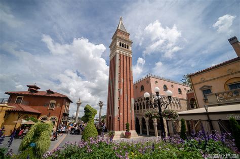 Refurbishment Underway On St Mark S Campanile In Italy Pavilion At Epcot